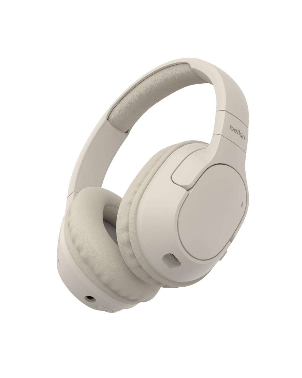 Belkin SoundForm Surround Bluetooth Over-Ear Headphones, Environmental Noise Cancelling Headphones, Wireless with 60H Playtime and Soft Ear Cups for iPhone, Galaxy, iPad, Travel, Home or Office, Sand