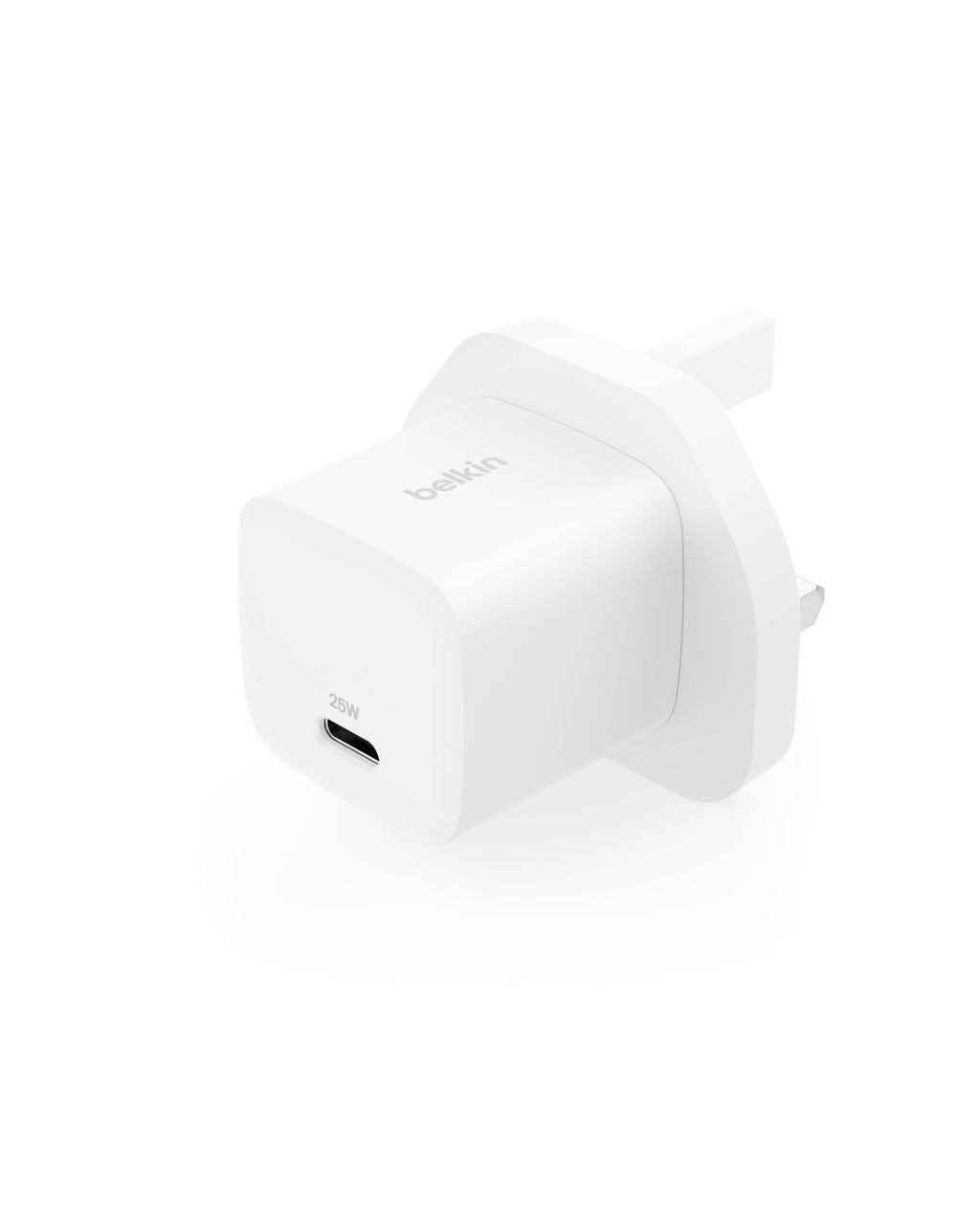 Belkin USB-C Plug 25W - USB-C Phone Charger PD 3.0 Fast Charging with PPS for Apple iPhone 17, iPhone Air, iPhone 16, Samsung Galaxy S25, Pixel 10, Nintendo Switch, & More - White