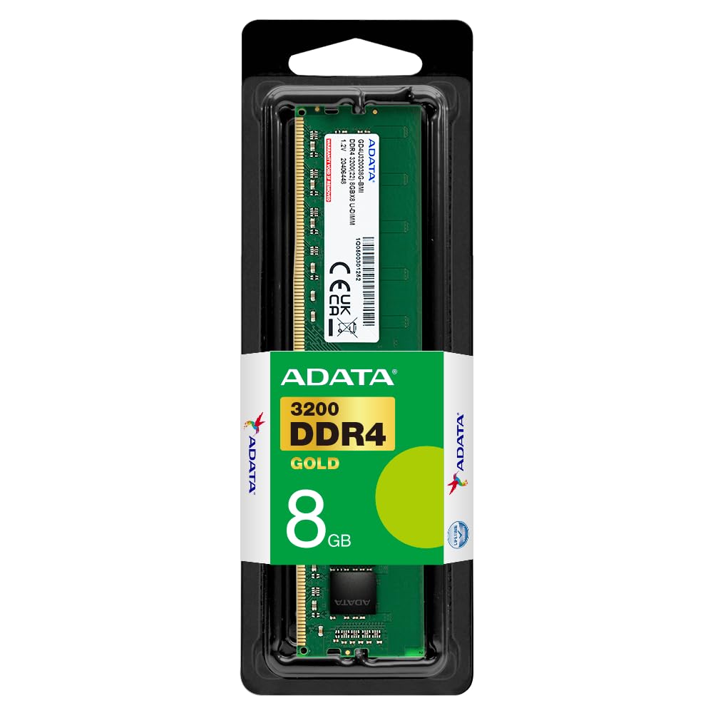 ADATA 8GB, DDR4, 3200MHz (PC4-25600), CL22, DIMM Memory