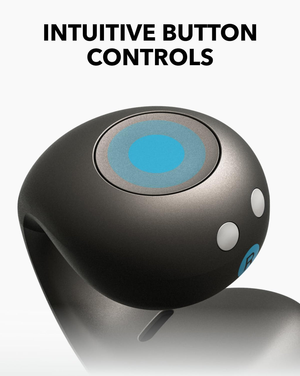 soundcore C40i by Anker, Open-Ear Earbuds, Clip-On Headphones, Flexible Joint Design, Button Controls, Lightweight Comfort, Stable Fit with Attachable Ear Grips, Expansive Drivers for Clear Sound