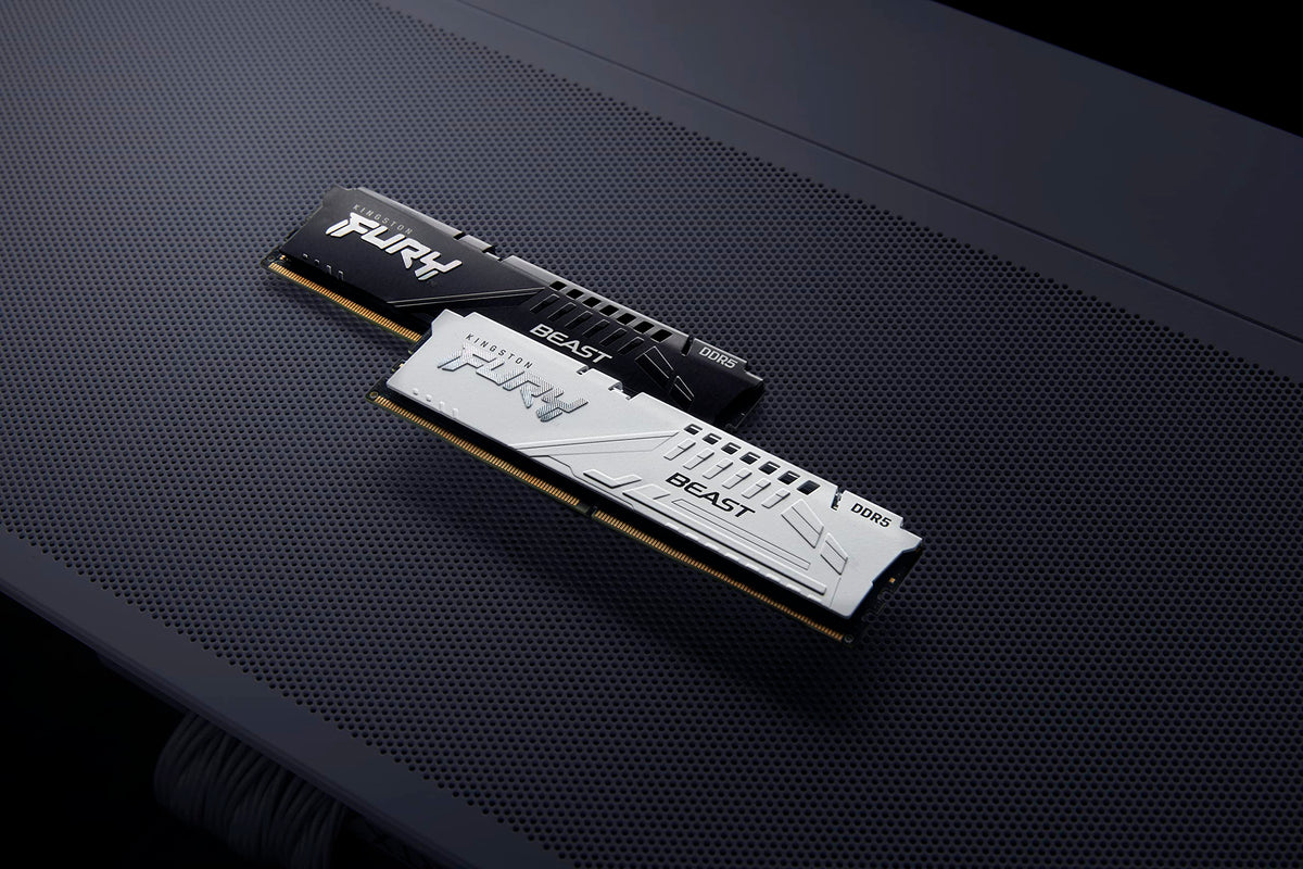 Kingston FURY Beast White DDR5 32GB 6000MT/s CL30 DIMM Desktop Gaming Memory Single Module AMD EXPO and Intel XMP - KF560C30BWE-32