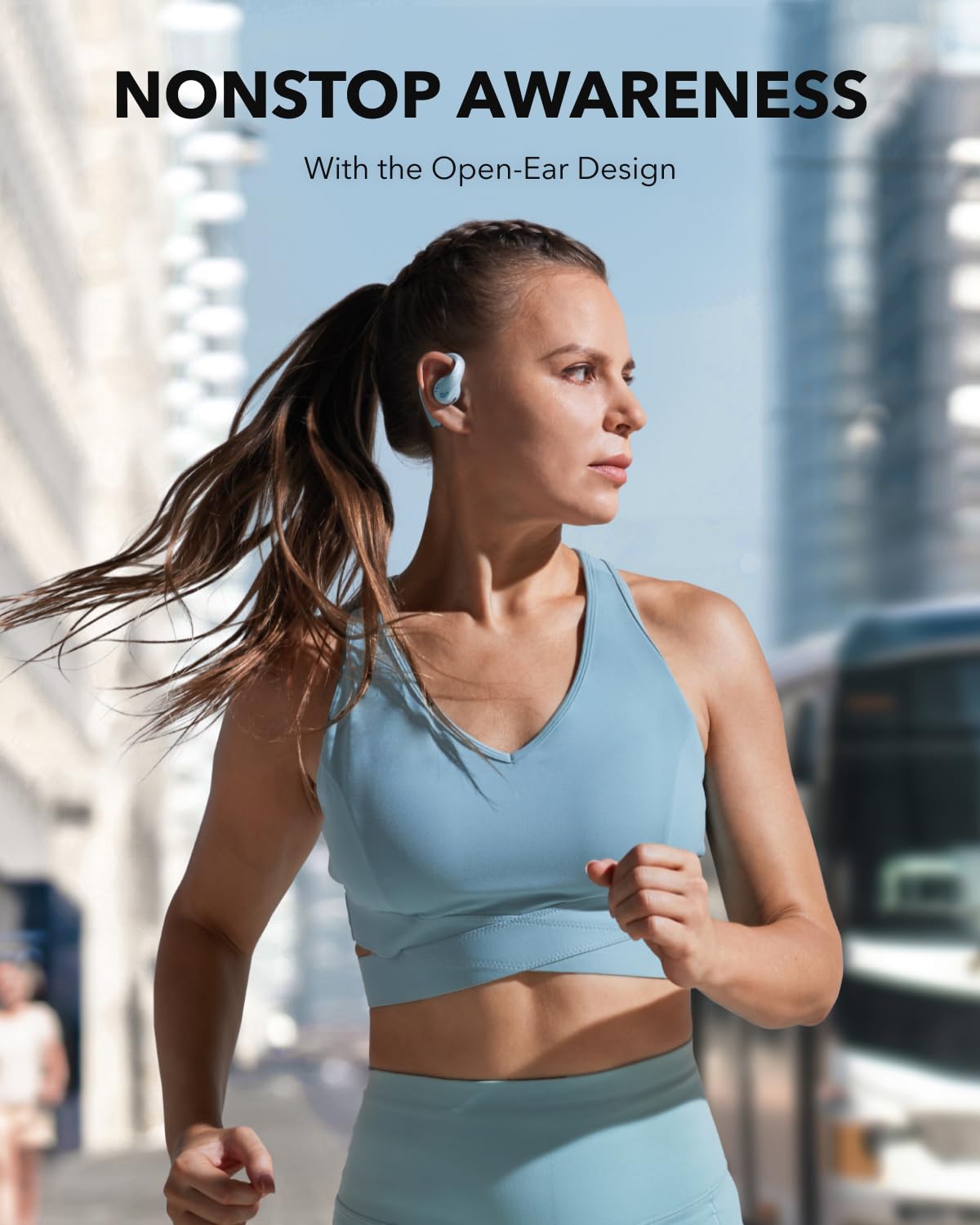 soundcore by Anker AeroFit Pro Open-Ear Headphones, Ultra Comfort, Secure Fit, Ergonomic Design, Rich Sound with LDAC, Bluetooth 5.3, IPX5 Water-Resistant, 46H Playtime, App Control, Wireless Earbuds