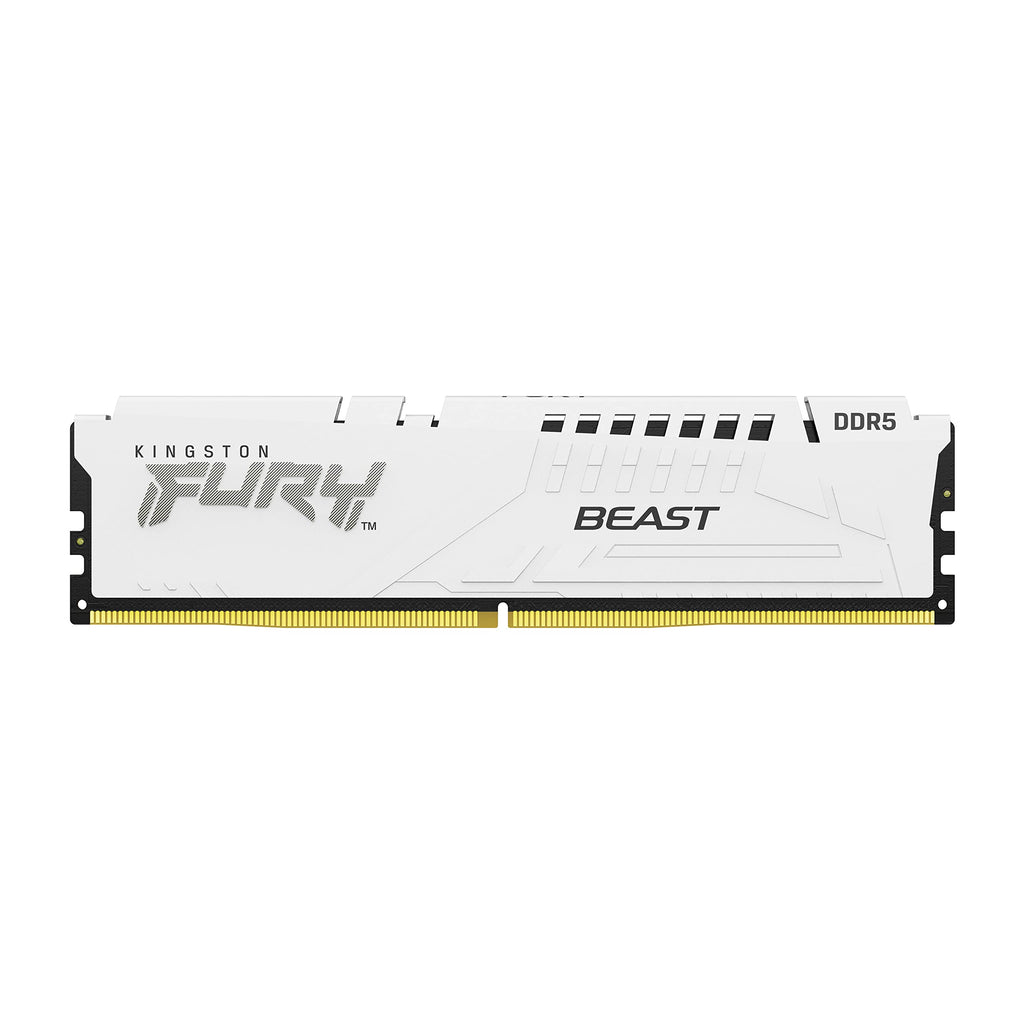 Kingston FURY Beast White DDR5 32GB 6000MT/s CL30 DIMM Desktop Gaming Memory Single Module AMD EXPO and Intel XMP - KF560C30BWE-32