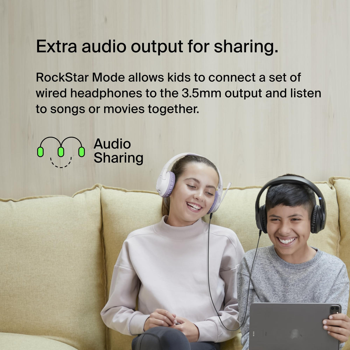 Belkin SoundForm Inspire Wireless Over-Ear Headset for Kids, On-Ear Headphones for Girls and Boys, Online Learning, & Travel with Built-In Microphone - Compatible with iPhone, iPad, Galaxy, and More