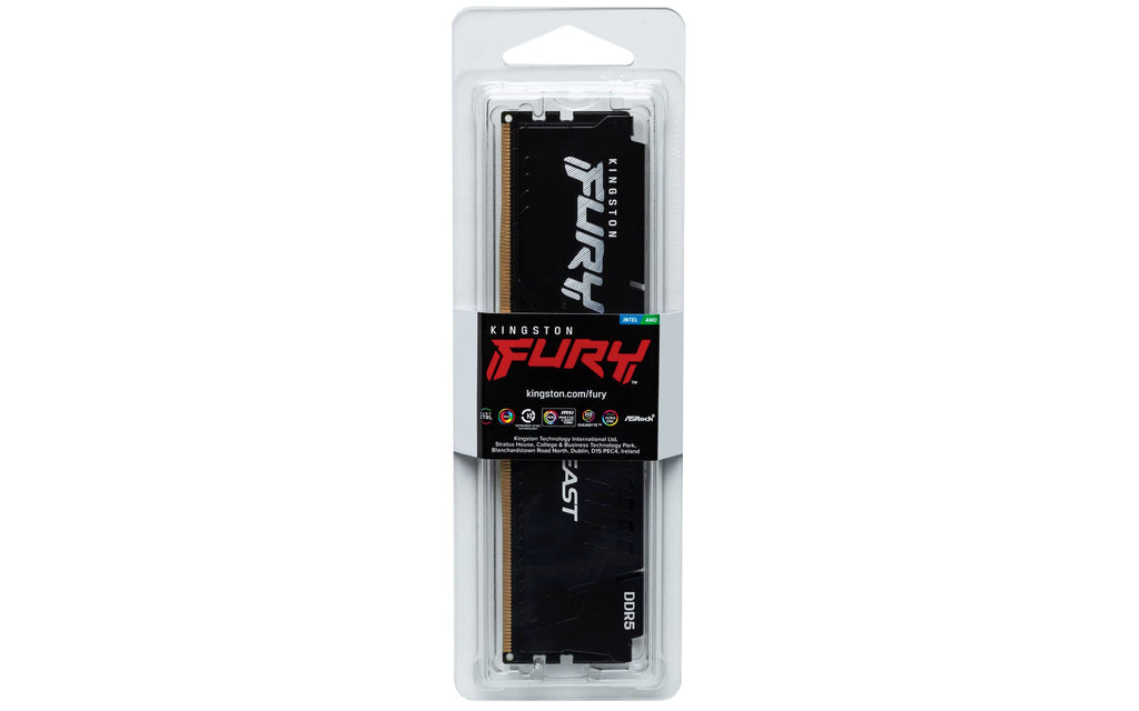 Kingston FURY Beast Black DDR5 32GB 5600MT/s CL40 DIMM Desktop Gaming Memory Single Module Intel XMP - KF556C40BB-32
