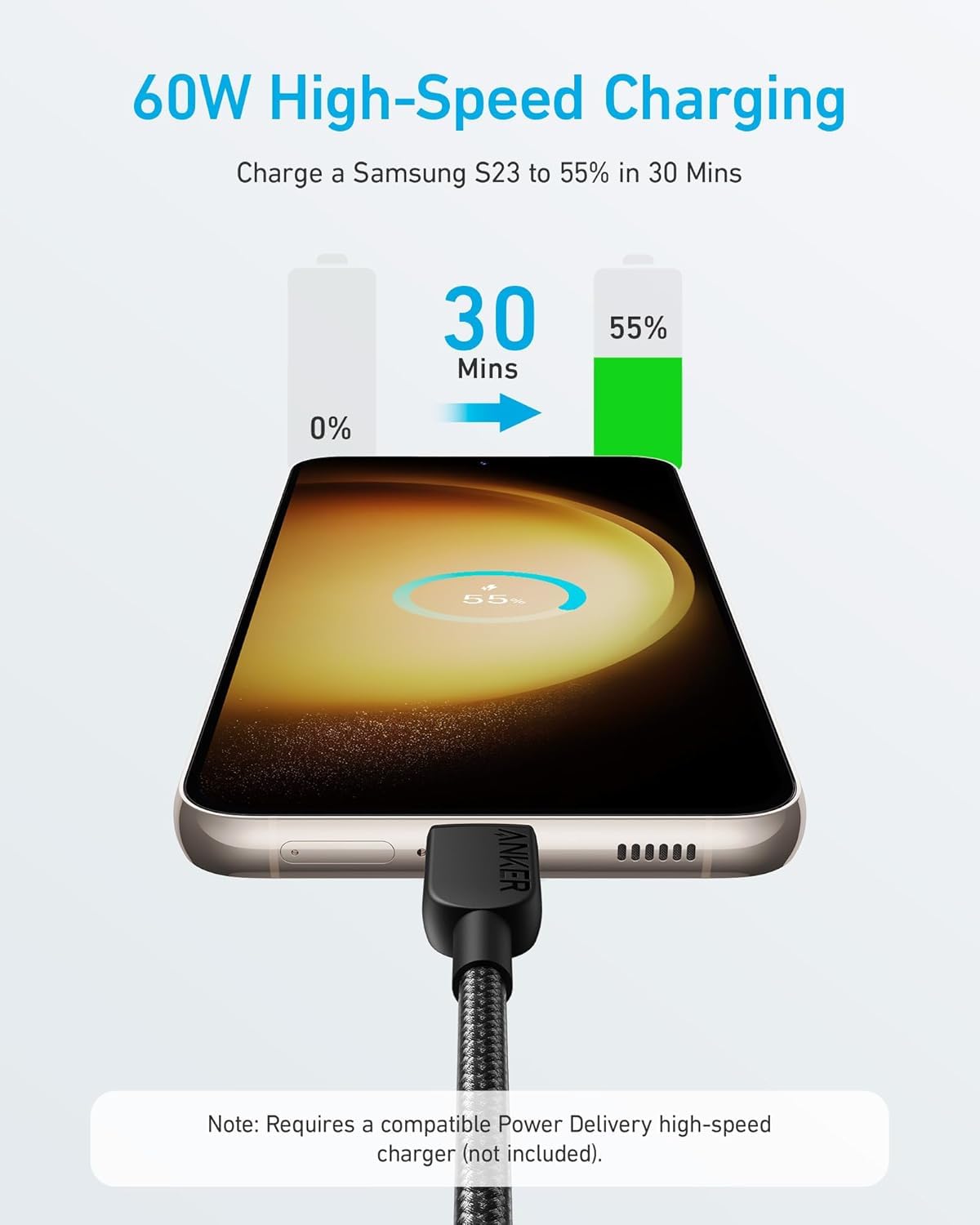 USB-C TO USB-C BRAID CABLE 1.8M BL
