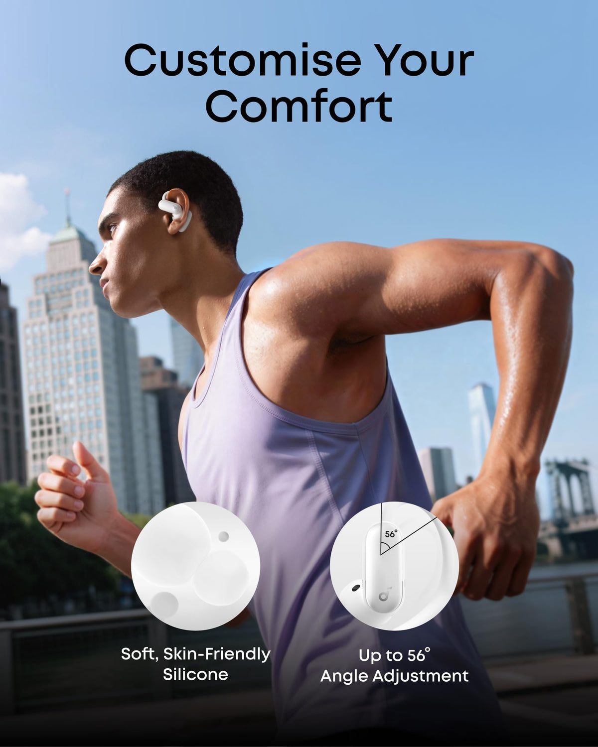 soundcore AeroFit 2 Pro by Anker, 2-in-1 Hybrid Earbuds with Awareness Mode and Focus Mode, Bluetooth 6.1, Hi-Res, LDAC, Spatial Audio, Al Clear Phone Calls, IP55, 34H Total Playtime