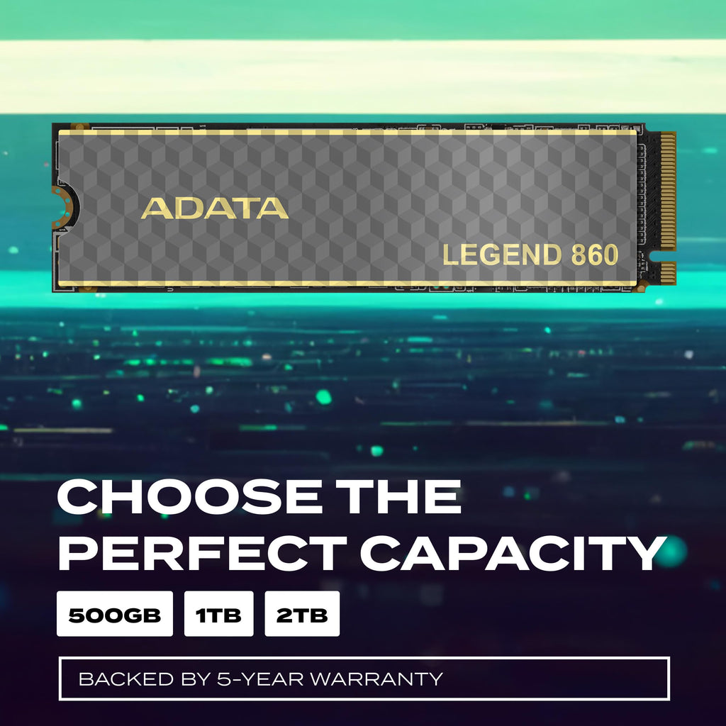 ADATA Legend 860 1TB M.2 NVMe Gen4 SSD, PCIe4, R/W 6000/4000 MB/s, PS5 Compatible
