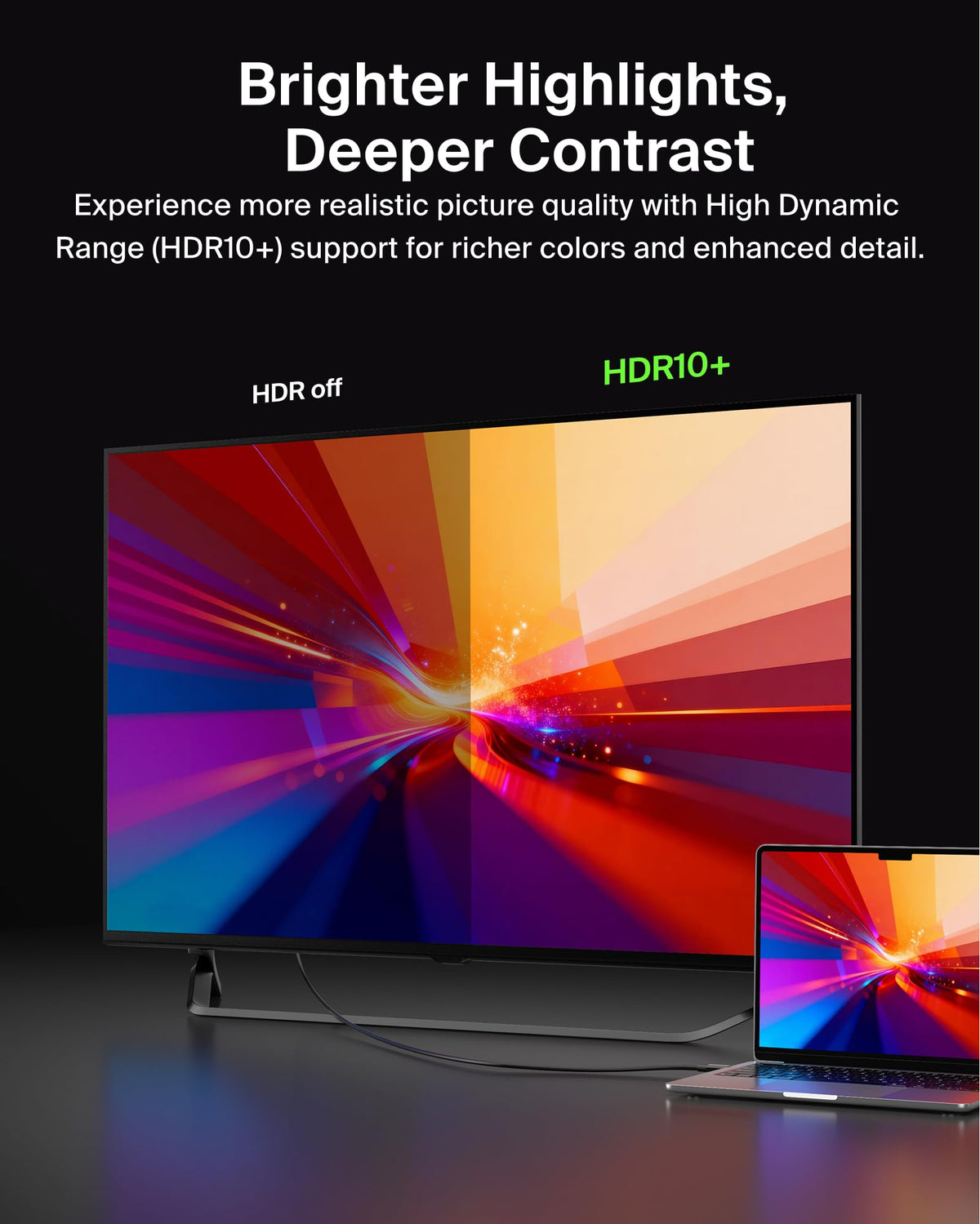 Belkin USB Type C to HDMI 2.1 Cable, 6.6FT/2M Cable with 8K@60Hz, 4K@144Hz, HDR, HBR3, DSC, HDCP 2.2, Compatible with Chromebook, Macbook, iPad Pro and other USB C Devices