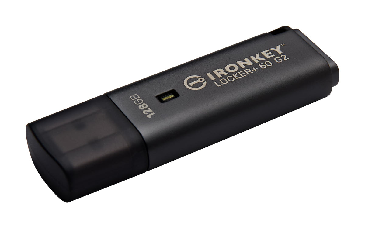 Kingston Ironkey Locker+ 50 G2 128GB Encrypted USB Drive | FIPS 197 | AES-XTS Protection | Multi-Password Security | USB 3.2 Gen 1 | IKLP50G2/128GB