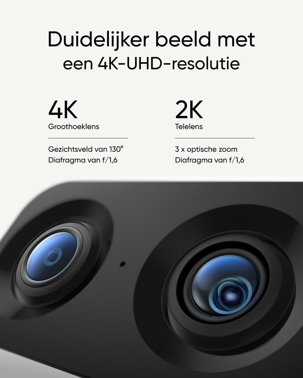 eufy Security Indoor Cam S350, Dual Cameras, 4K UHD Resolution, Surveillance Camera with 8× Zoom and 360° PTZ, Human/Animal AI, Ideal for Baby Monitor/Pet Camera/Home Surveillance, Dual Band Wi-Fi 6