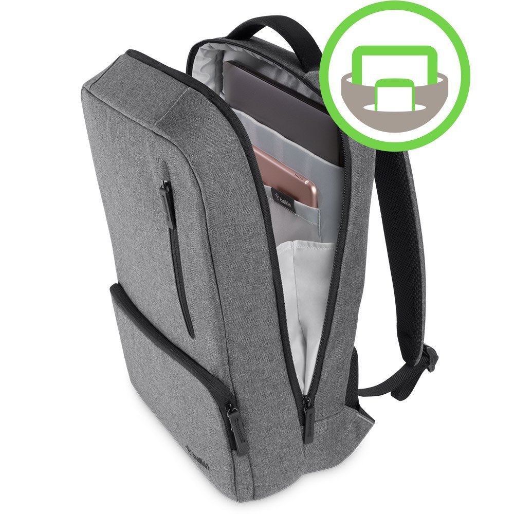 Belkin F8N900 Classic Pro Slim Backpack for 15.6 inch Laptop - Grey