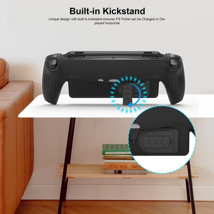 For PlayStation Portal Handle JYS TPU Protective Case With Stand(White)