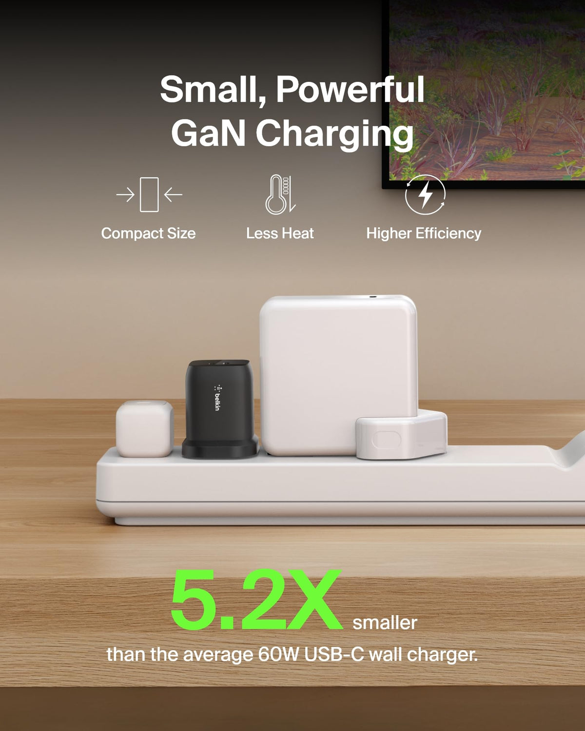 Belkin Gaming Dual USB-C Plug 65W, Wall Charger USB 3.0 Fast Charger with GaN Technology for Nintendo Switch 2, iPhone 16, iPad, MacBook Air, Chromebook, Samsung Galaxy S25 Ultra, and More - Black