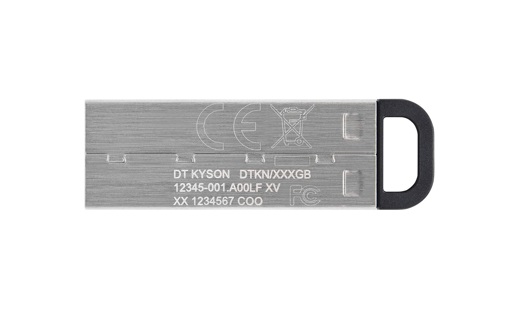 Kingston DataTraveler Kyson USB 3.2 Gen 1 Flash Drive 128GB - Stylish Capless Metal Case