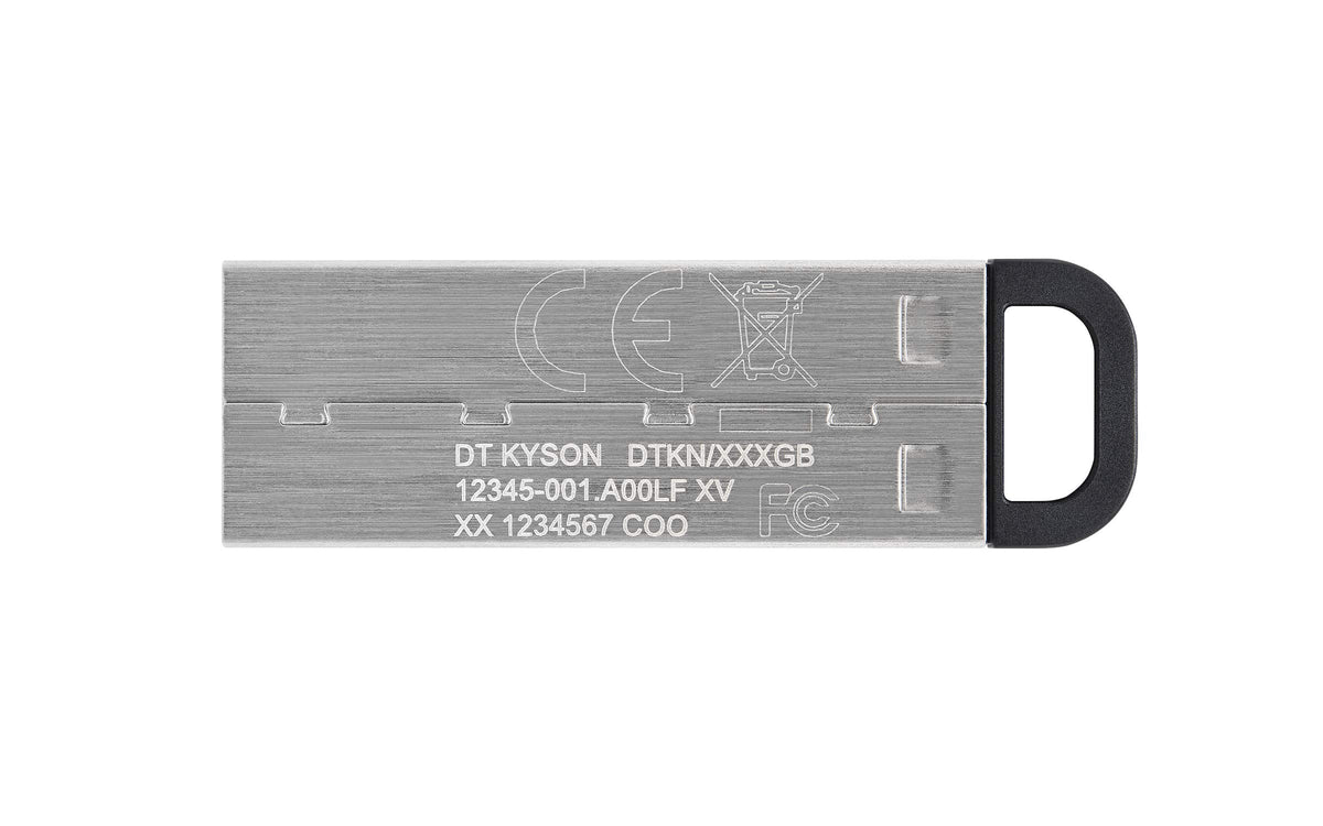 Kingston DataTraveler Kyson USB 3.2 Gen 1 Flash Drive 128GB - Stylish Capless Metal Case