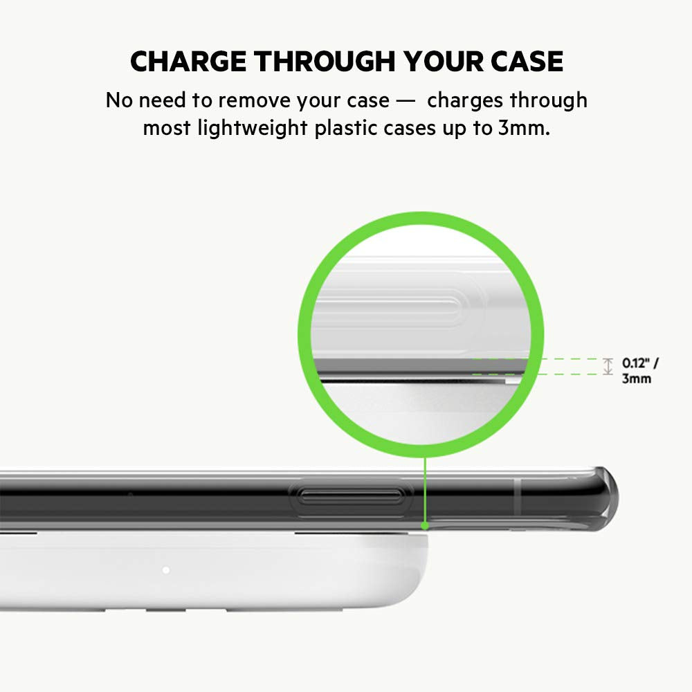 Belkin BoostCharge Wireless Charging Pad 10W (Qi-Certified Fast Wireless Charger for iPhone, Samsung, Google, more), White