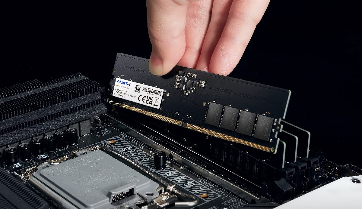 ADATA Premier, 16GB, DDR5, 4800MHz (PC5-38400), CL40, 1.1V, ECC, DIMM Memory,Black,AD5U480016G-S
