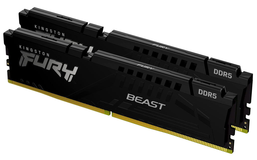 Kingston FURY Beast Black DDR5 32GB (2x16GB) 5200MT/s CL40 DIMM Desktop Gaming Memory Kit of 2 Intel XMP - KF552C40BBK2-32