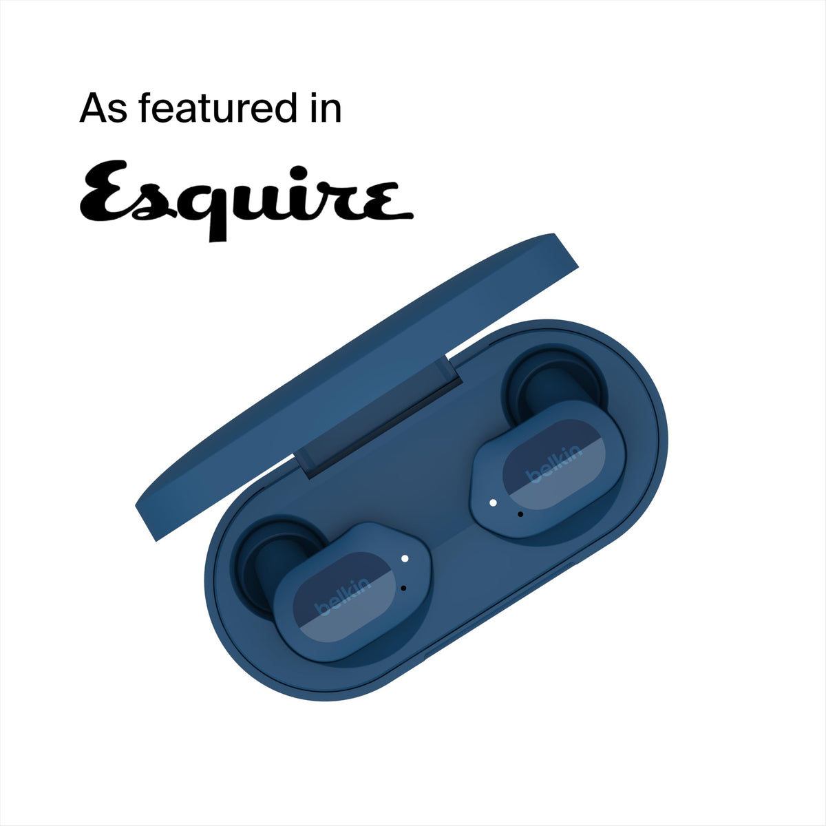 Belkin SOUNDFORM Play True Wireless Earbuds, Wireless Earphones with 3 EQ Presets, IPX5 Sweat and Water Resistant, 38 Hours Play Time for iPhone, Galaxy, Pixel and More - Blue