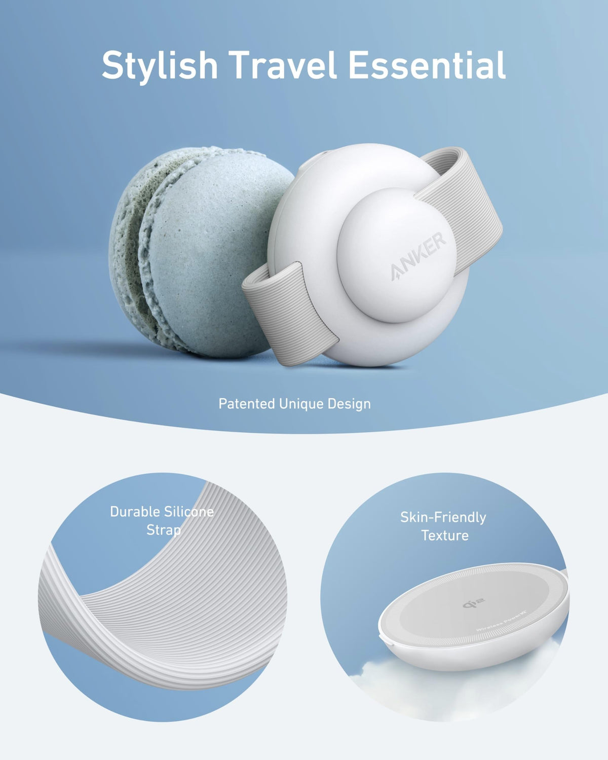 Anker MagSafe Compatible 3-in-1 Wireless Charging Station, Qi2 Certified 15W MagGo Charger, Foldable Travel Wireless Charging Pad for iPhone 17/16/15/14 Series, AirPods, Apple Watch (Not a Power Bank)