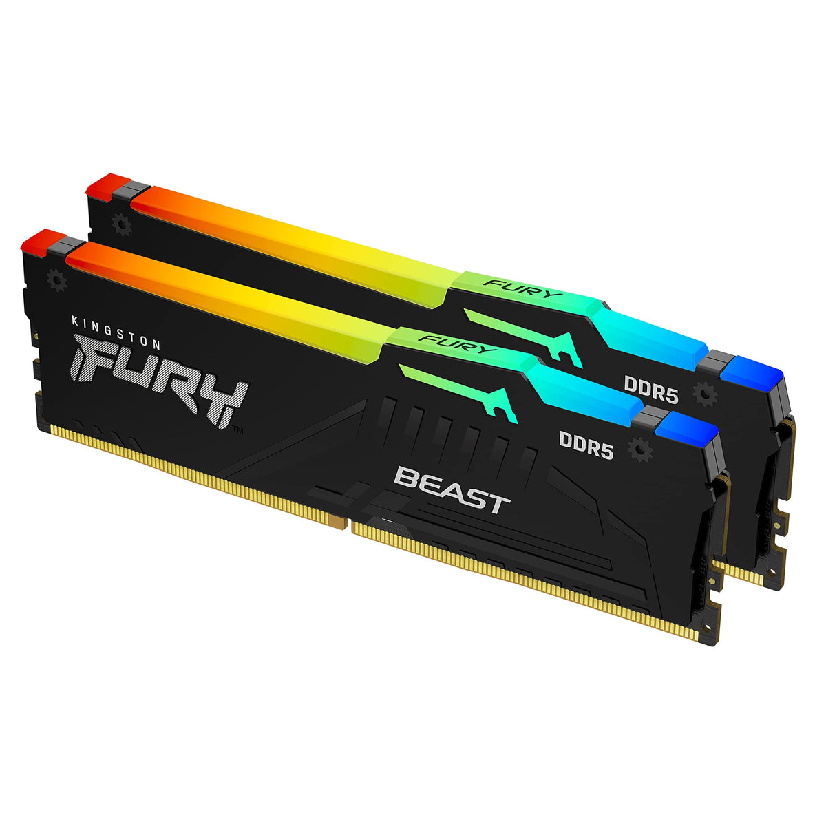 Kingston FURY Beast Black RGB 32GB (2x16GB) 5600MT/s DDR5 CL36 DIMM Desktop Gaming Memory Kit of 2 - KF556C36BBEAK2-32