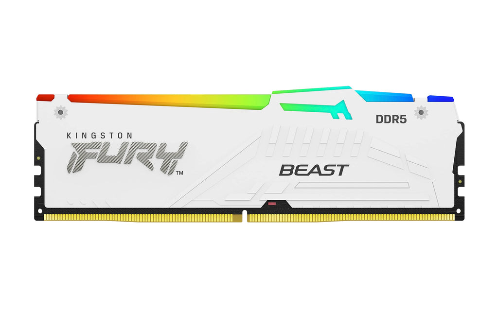 Kingston FURY Beast White RGB EXPO 64GB 6000MT/s DDR5 CL36 DIMM Desktop Gaming Memory Kit of 2 - KF560C36BWEAK2-64