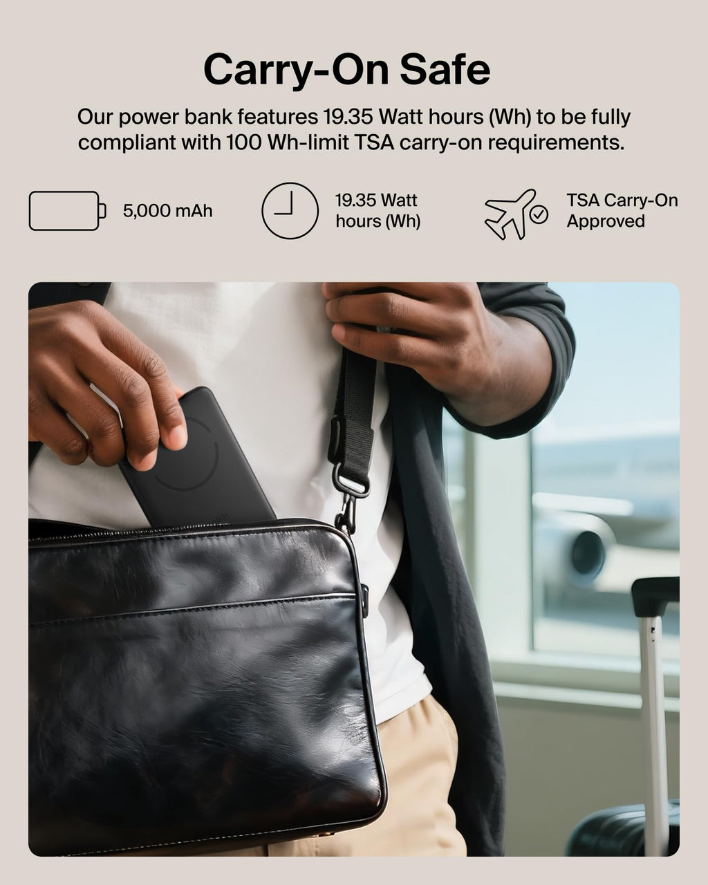 Belkin BoostCharge 5000mAh Slim Magnetic Power Bank with Kickstand - Black
