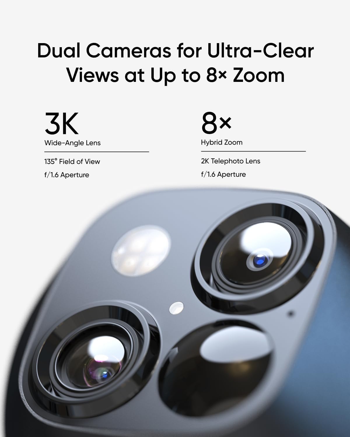 eufy Security 3K Dual Camera,Solocam S340,Security Camera Outdoor Wireless