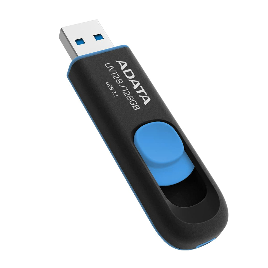 ADATA UV128 128GB USB3.1 Flash Drive, black/blue AUV128-128G-RBE
