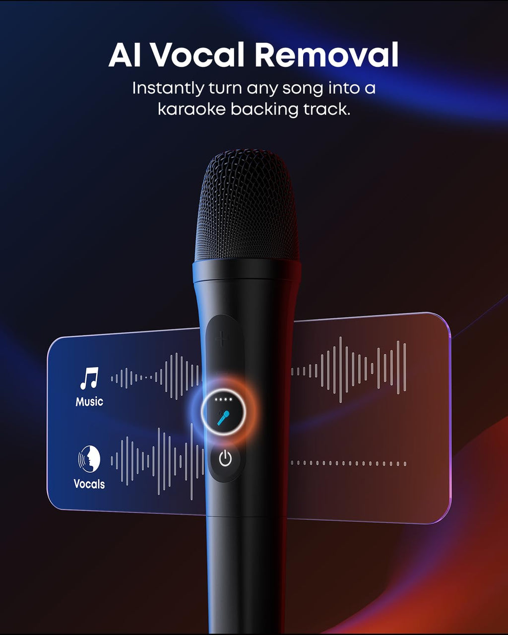 soundcore Rave 3S AI Karaoke Party Speaker (A31A3) with 2 Wireless Microphones, 200W Sound, AI Vocal Removal, Vocal Enhancer, Reverb, Light Show, 12H Playtime, Portable Bluetooth PA System for Party