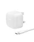 Belkin Compact Wall Charger 45W + USB-C to USB-C Cable, Fast Charging for Apple iPhone 17, iPhone Air, iPhone 16 Serie, Samsung Galaxy S25, Google Pixel, iPad, AirPods & More - White