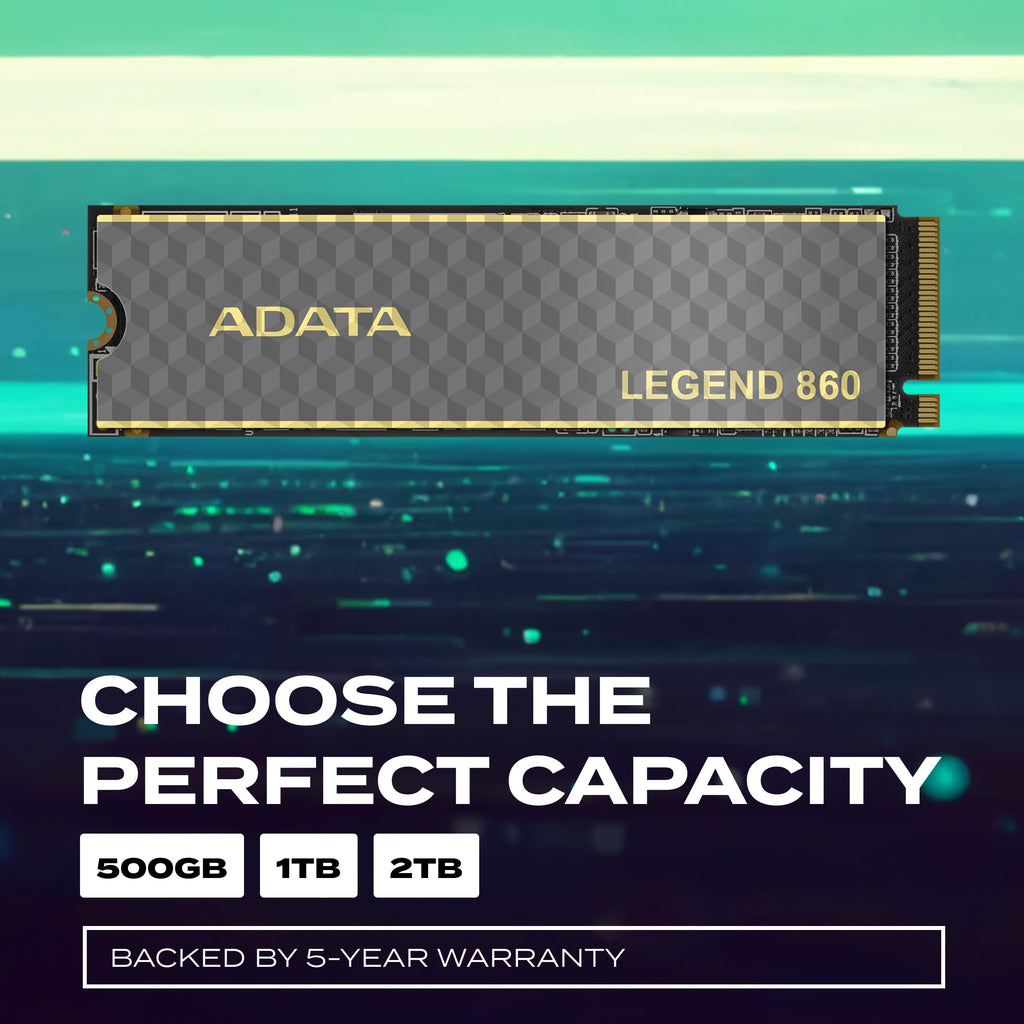 ADATA LEGEND 860 SLEG-860-500GCS internal solid state drive 500 GB M.2 PCI Express 4.0 NVMe 3D NAND
