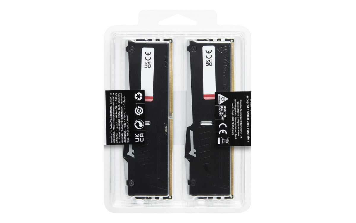Kingston FURY Beast Black RGB 64GB (2x32GB) 5600MT/s DDR5 CL36 DIMM Desktop Gaming Memory Kit of 2 AMD EXPO/Intel XMP - KF556C36BBE2AK2-64