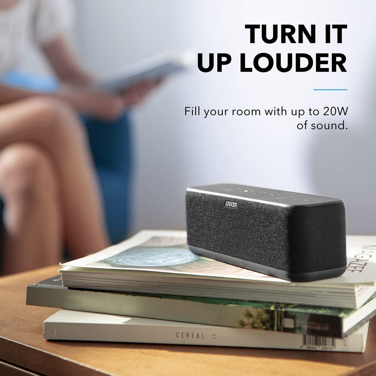 Anker Sound Core Boost 20 W BLUETOOTH SPEAKER WITH Bassup Technology, IPX5 Waterproof, Can be Used As Extra Battery, 20 m Range (Renewed)