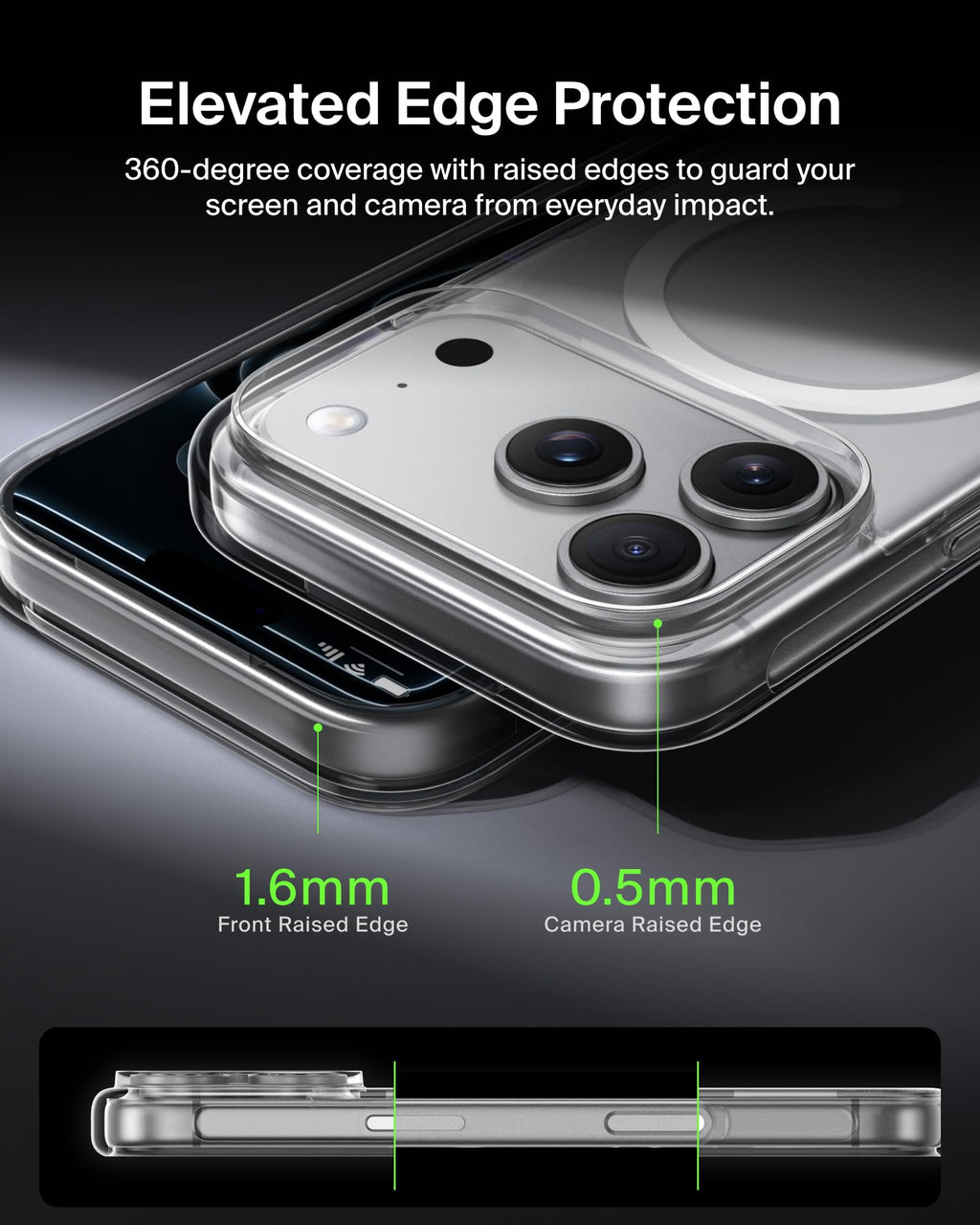 Belkin SheerForce Clear MagSafe Compatible iPhone 17 Pro Case with Slim Design & Anti-Scratch Treated Coating - Magnetic, Transparent, & Shockproof Protective iPhone Case - Clear