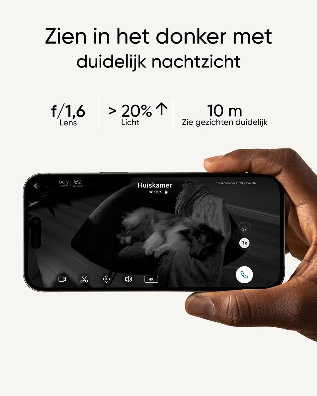 eufy Security Indoor Cam S350, Dual Cameras, 4K UHD Resolution, Surveillance Camera with 8× Zoom and 360° PTZ, Human/Animal AI, Ideal for Baby Monitor/Pet Camera/Home Surveillance, Dual Band Wi-Fi 6