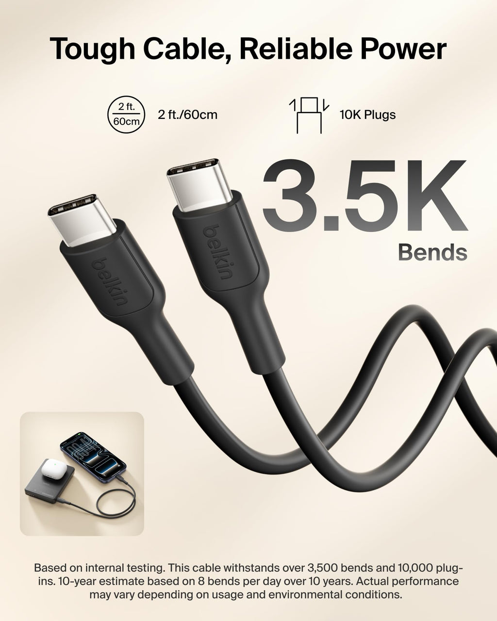 Belkin BoostCharge 10000mAh Slim Magnetic Power Bank with Kickstand - Black