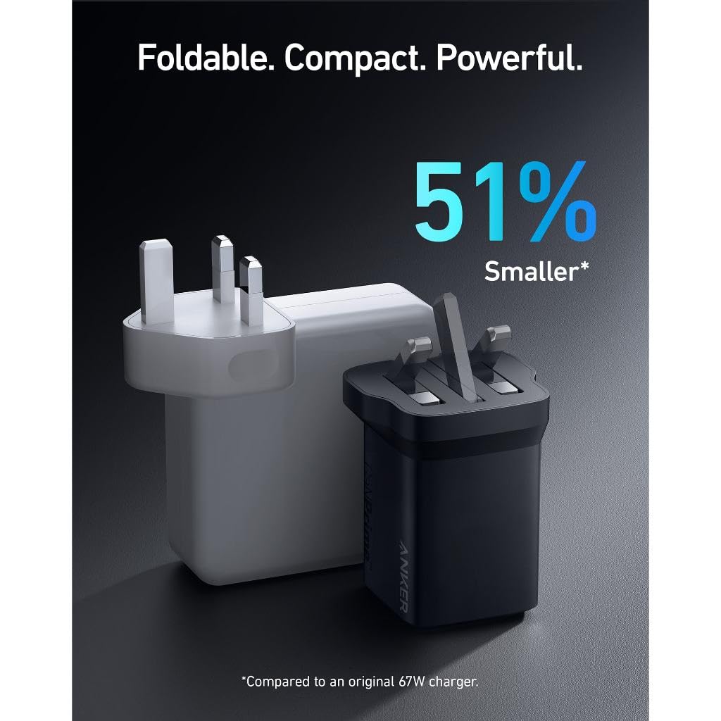 Anker 735 GaNPrime Charger, 67W, Black, UK Version