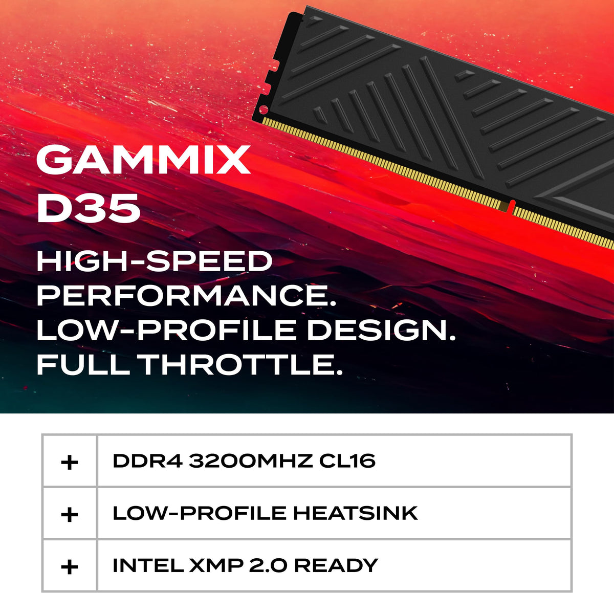 DIMM 64 GB DDR4-3200 (2x 32 GB) Dual-Kit (schwarz, AX4U320032G16A-DTBKD35, XPG Gammix D35, INTEL XMP)