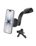 Belkin Wireless Car Charger, Magnetic Car Vent Mount & Dash Mount with USB C Cable, MagSafe Compatible Fast Charging for iPhone 17, Galaxy S25, Pixelsnap, & More - Qi2 Travel Car Accessories - Black