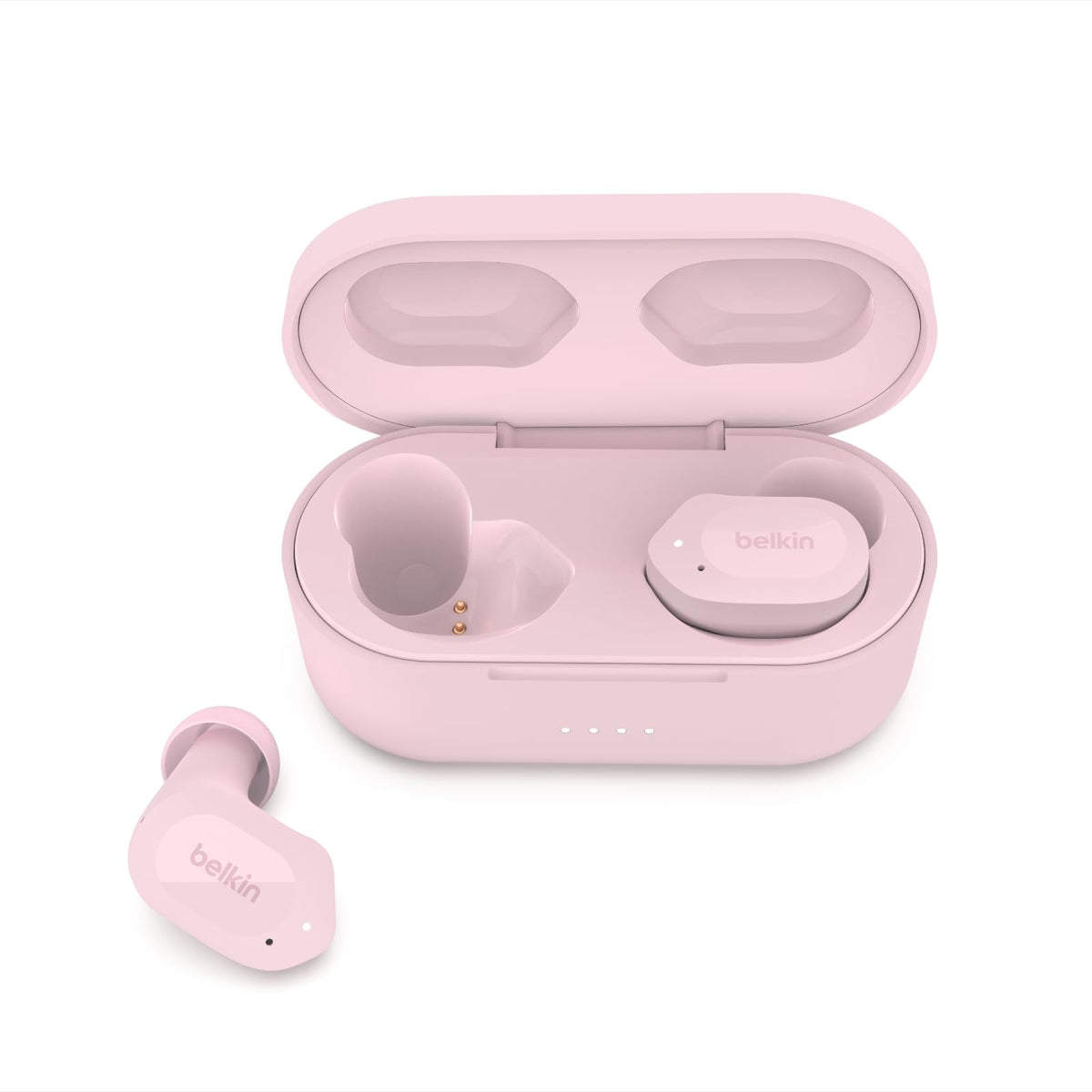 Belkin SOUNDFORM Play True Wireless Earbuds, Wireless Earphones with 3 EQ Presets, IPX5 Sweat and Water Resistant, 38 Hours Play Time for iPhone, Galaxy, Pixel and More - Pink