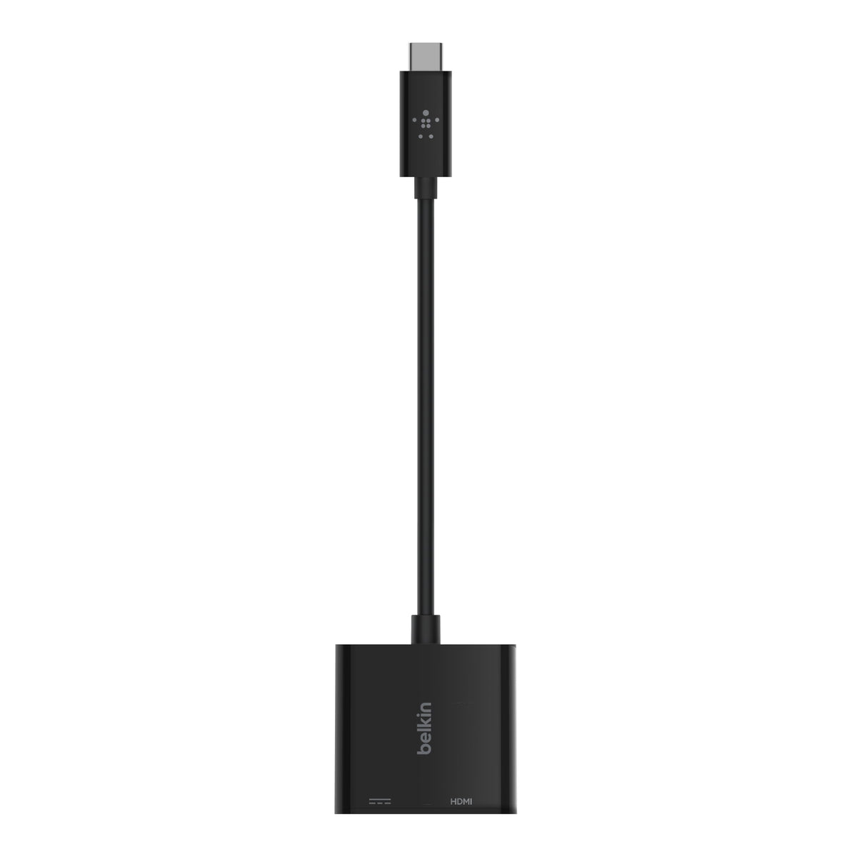 Belkin USB-C to HDMI Adapter + Charging (4K UHD Video Support, Power Passthrough up to 60W for Connected Devices)