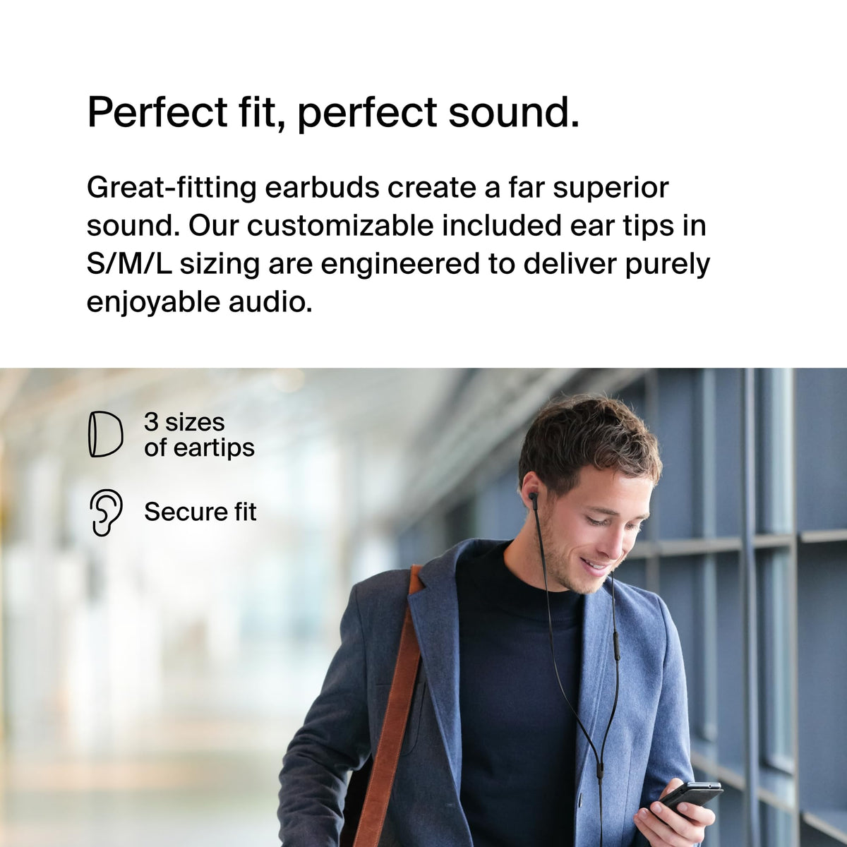 Belkin SoundForm Wired Earbuds with USB-C Connector, In-Ear Earphones w/ Microphone - Headphones for iPhone 15, iPad Mini, Galaxy, Android, and More with USB-C Connector (USB-C Headphones) - Black