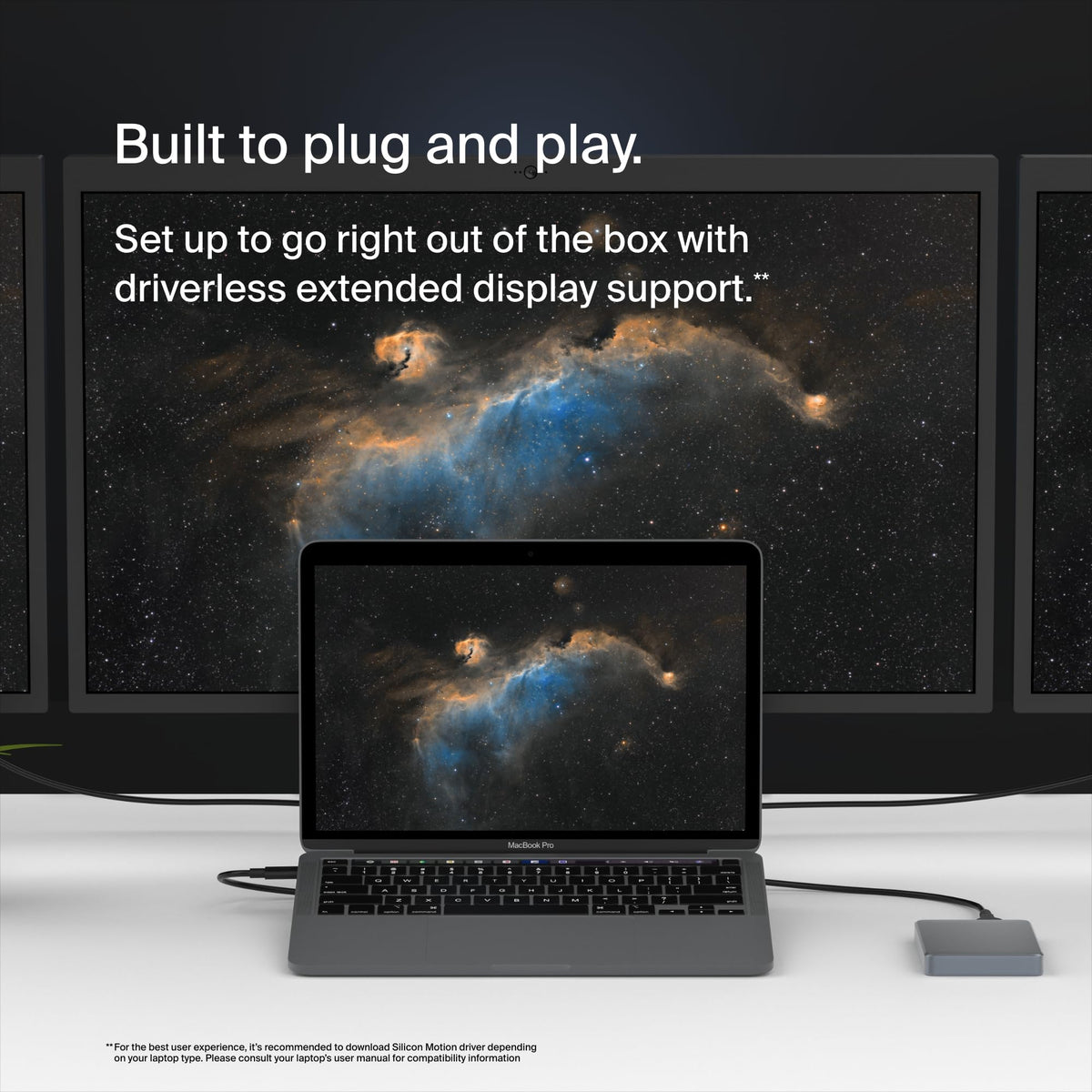 Belkin Connect 11-in-1 Universal USB-C Pro Dock w/ 3-Monitor Support, Silicon Motion Technology - Works with Mac, Windows, and Chromebook - 100W PD w/ 10Gbps Transfer Speeds & 2.5Gbps Ethernet - Black