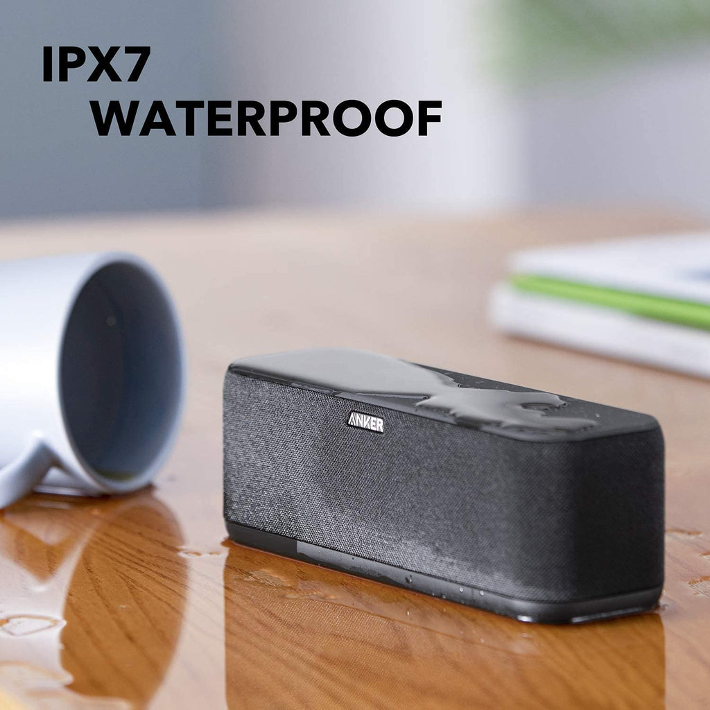 Anker Sound Core Boost 20 W BLUETOOTH SPEAKER WITH Bassup Technology, IPX5 Waterproof, Can be Used As Extra Battery, 20 m Range (Renewed)
