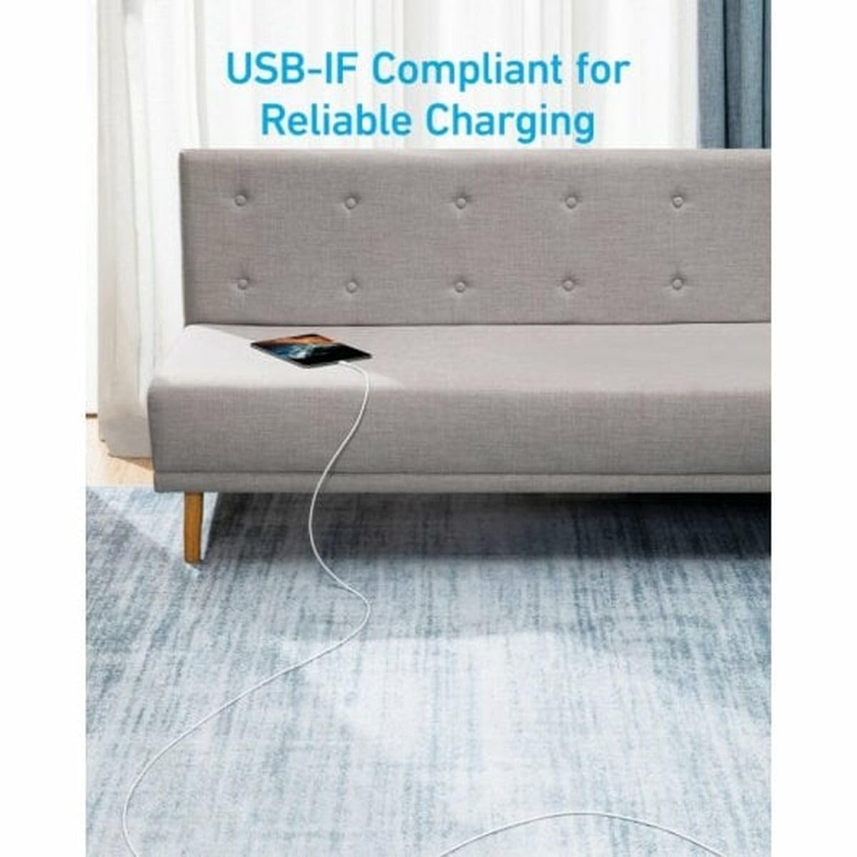 Anker USB Cable A81F7G21, White, 3 m, Brand EAN: 0194644122515