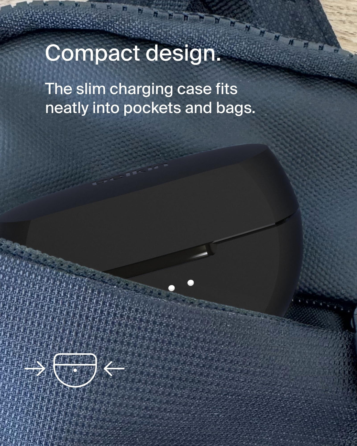Belkin SoundForm Rhythm True Wireless Earbuds with Built-in Microphone, USB-C Fast Charging, 28H Battery Life, IPX5 Water Resistance - Bluetooth Earbuds for iPhone, iPad, Galaxy, Pixel & More - Black