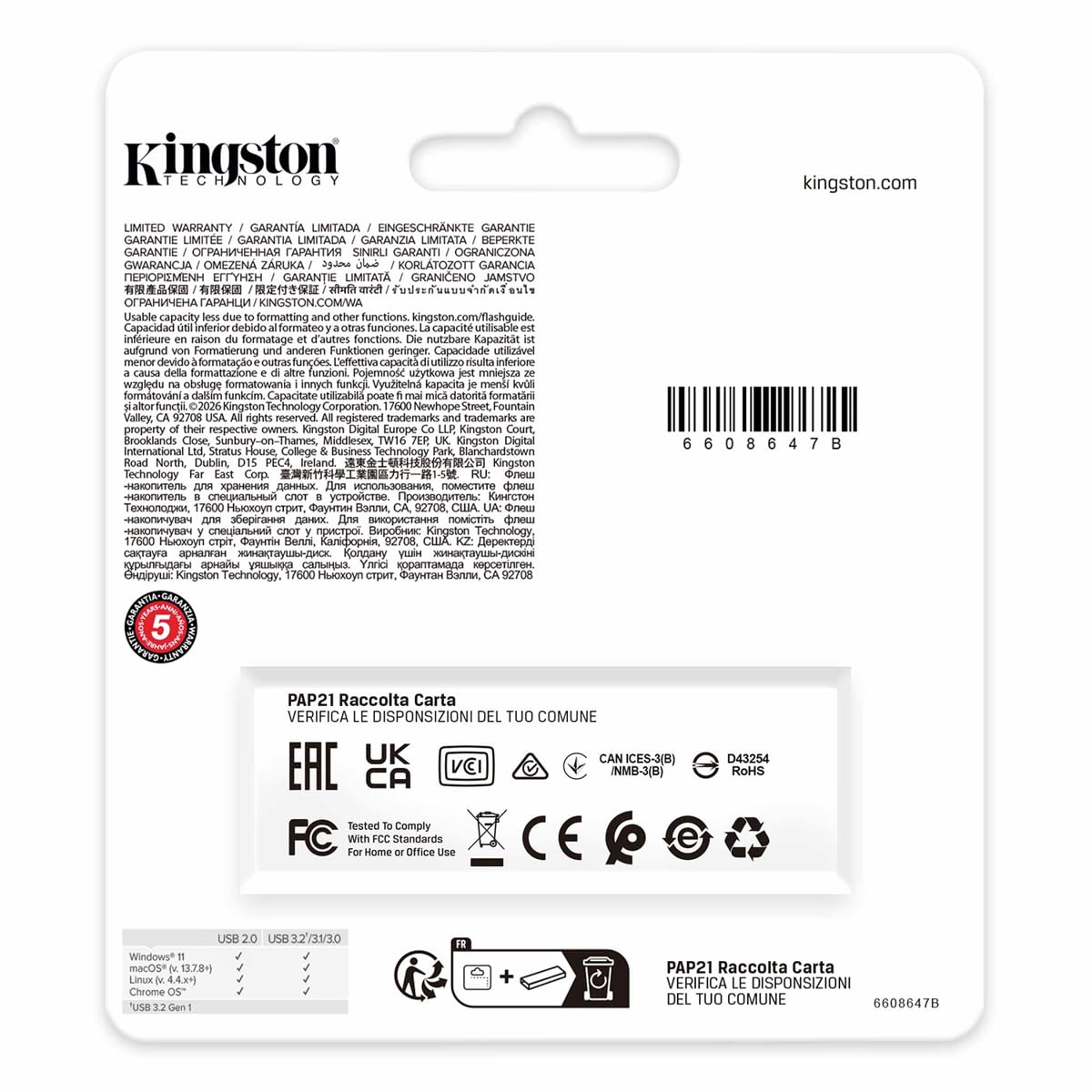 Kingston 64GB Exodia USB Flash Drive 3.2 Gen 1 Black
