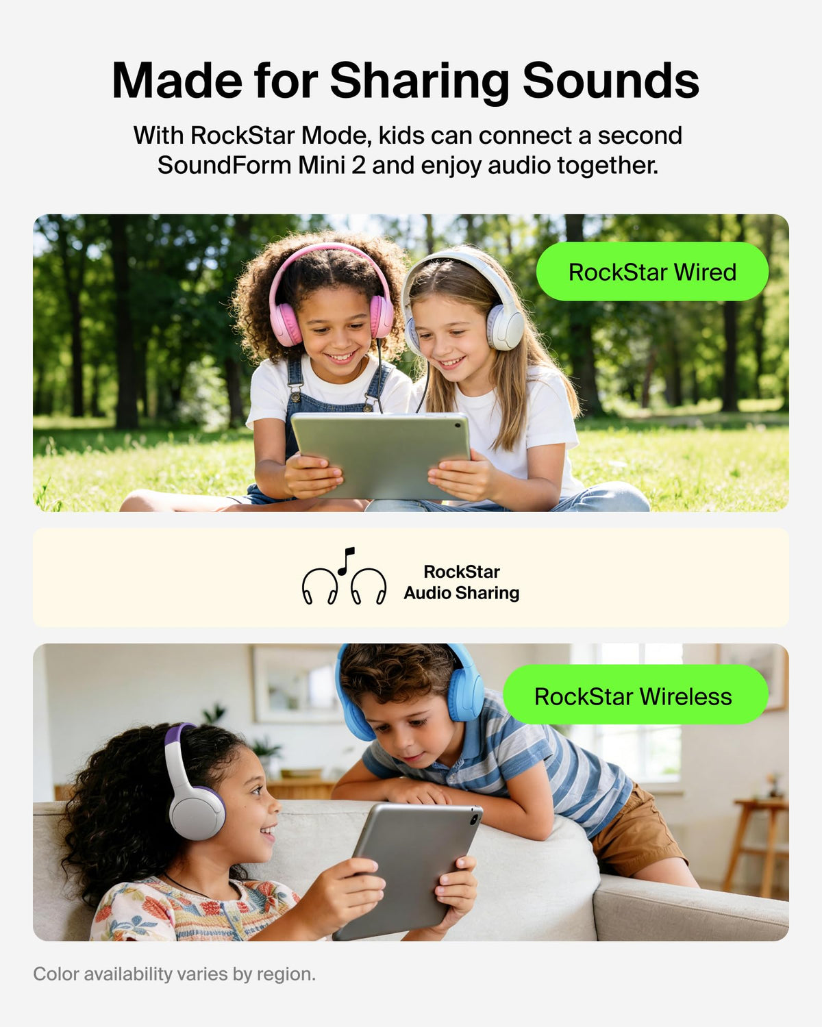 Belkin SoundForm Mini 2 Wireless Headphones for Kids, On-Ear Bluetooth Headphones, 55H Playtime, 85dB Safe Volume Limit, Built-in Microphone, Kids Earphones with Case for iPhone/iPad/Tablet - Blue